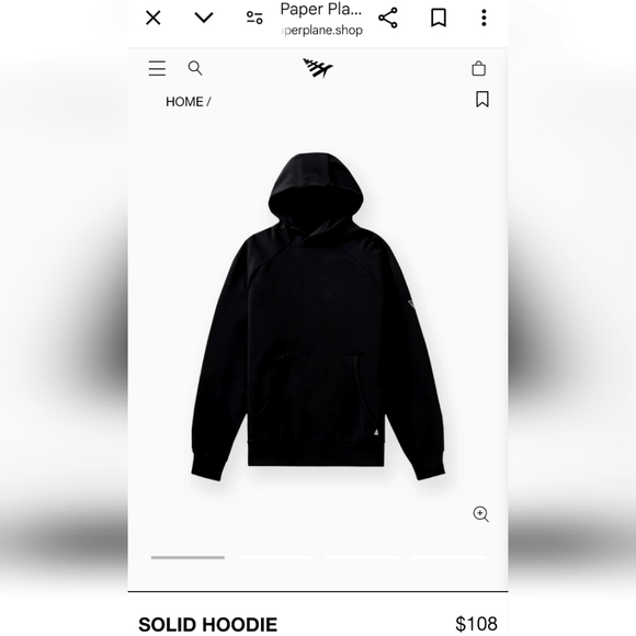 PAPER PLANES Solid Hoodie - Picture 1 of 9